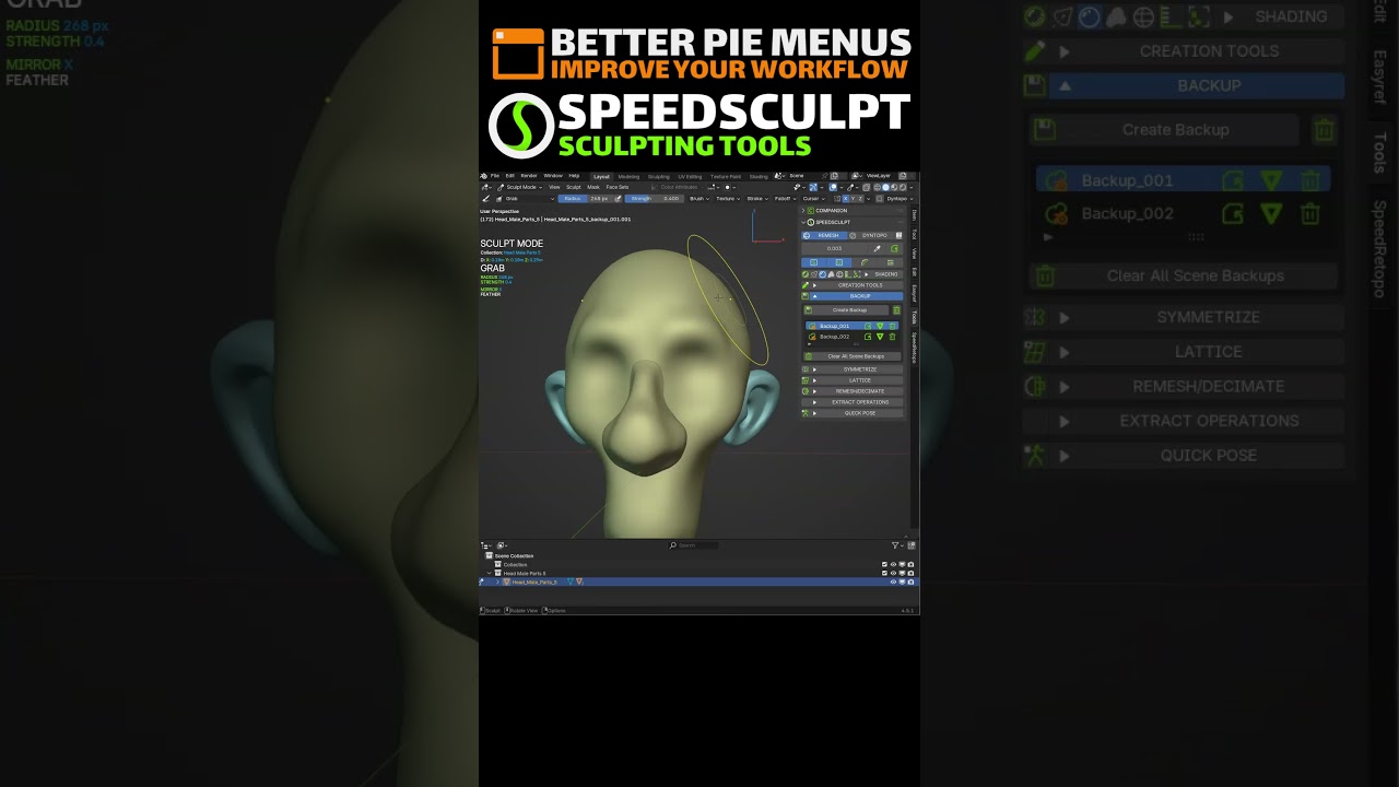 Better Pie Menus - Speedsculpt - Backup Manager