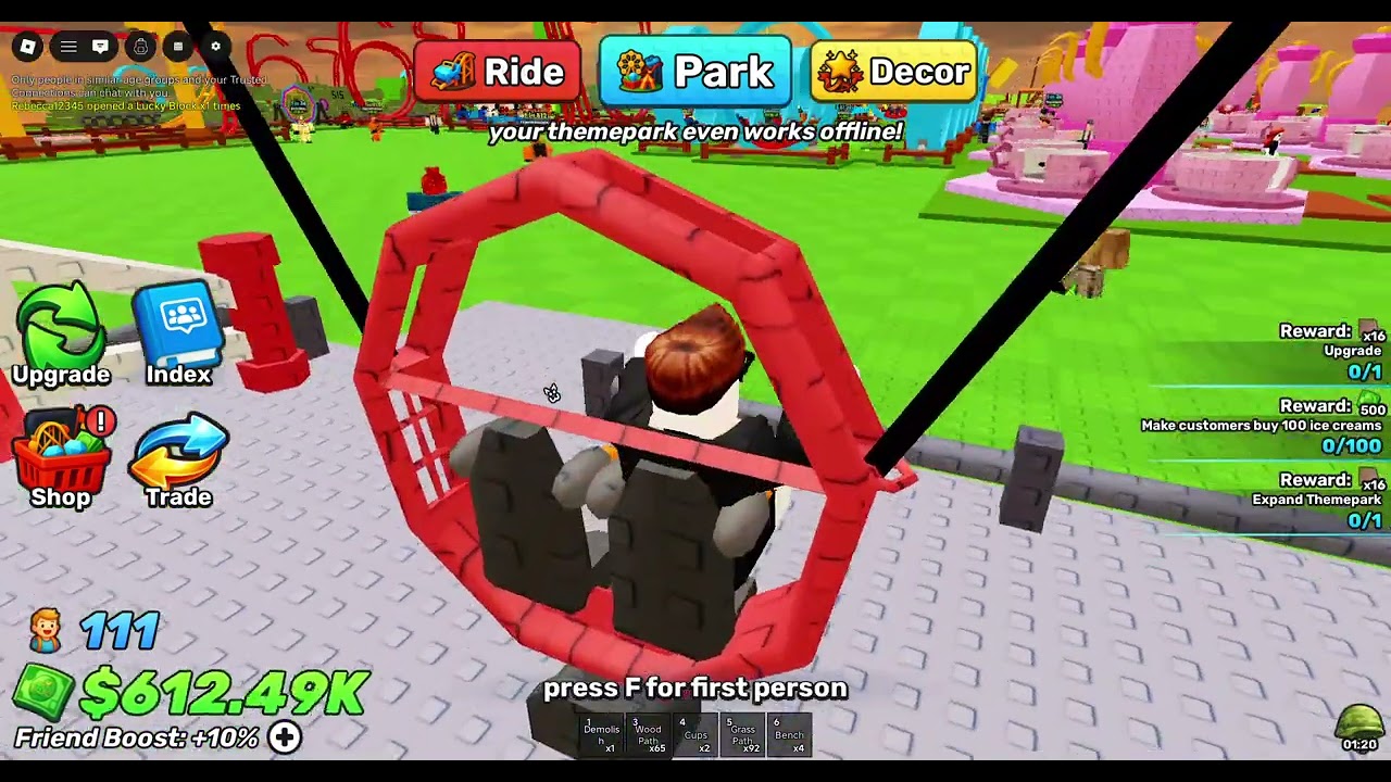 I OPENED MY OWN THEME PARK #video #likeandsubscribeformore #mythemepark #robloxgameplay #daily