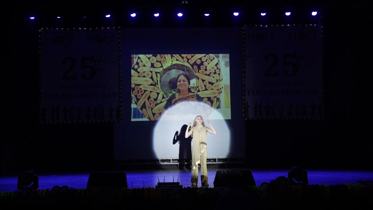 Holly Riva performs at HOPE's 25th anniversary Foundation Day in Kolkata