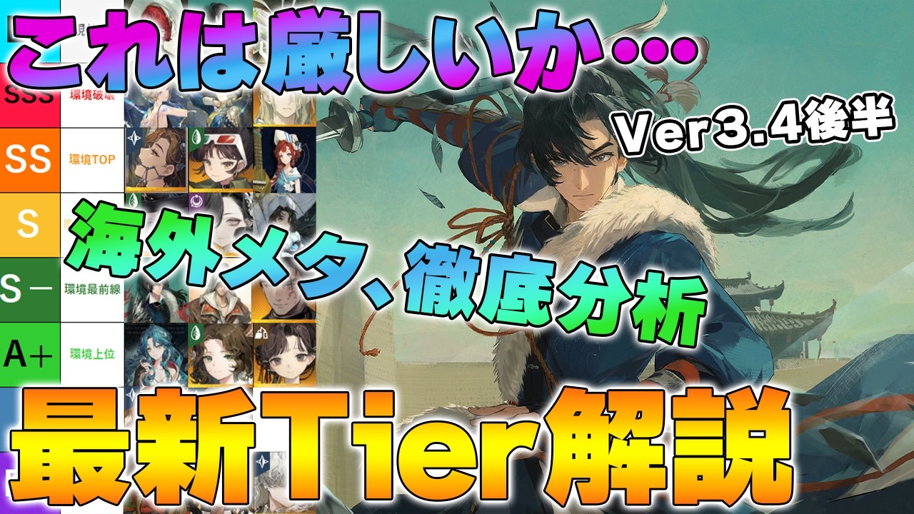 【リバース1999】Ver3.4後半 最新Tier解説｜海外評価と環境分析【reverse/重返未来】