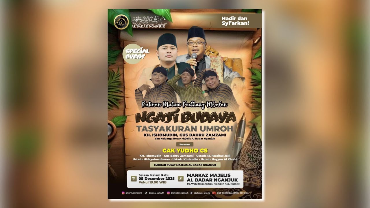 🔴Ngaji Budaya Majelis Al Badar Gus Bahru Zamzami  Feat Cak Yudho CS