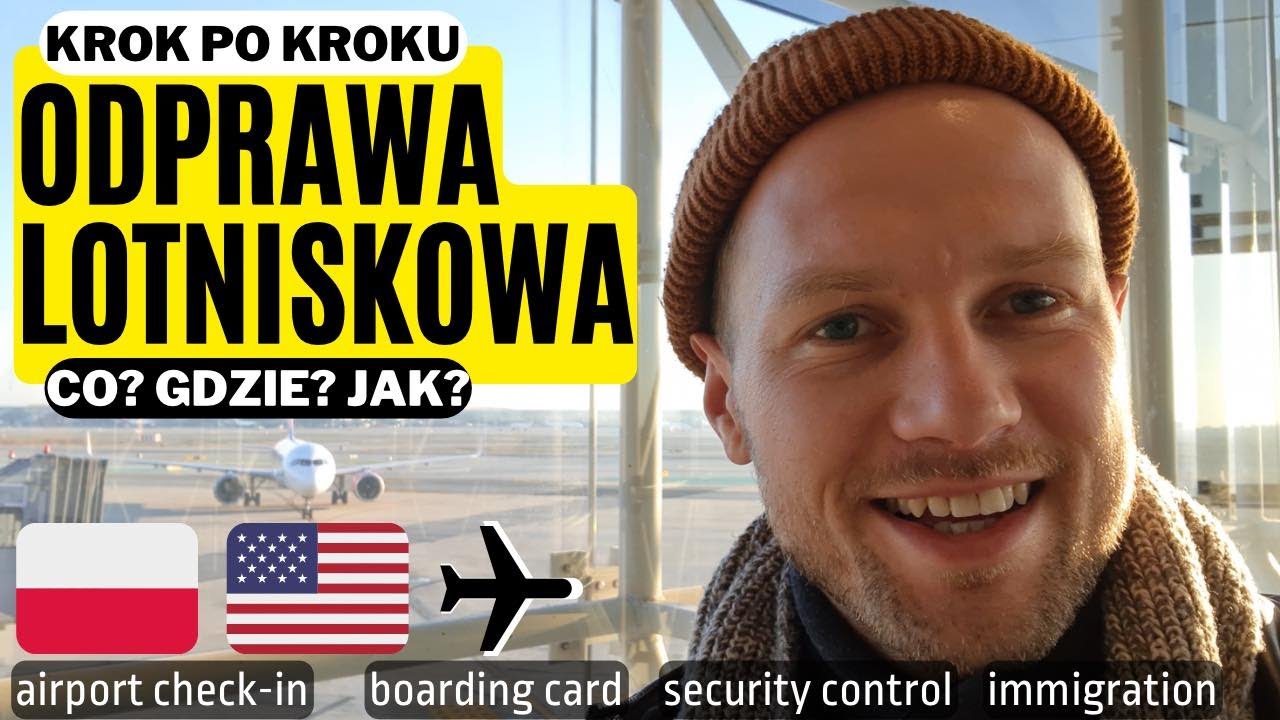 ✈ PIERWSZY lot samolotem krok po kroku | odprawa na lotnisku | ANGIELSKIE słownictwo i zwroty +PDF
