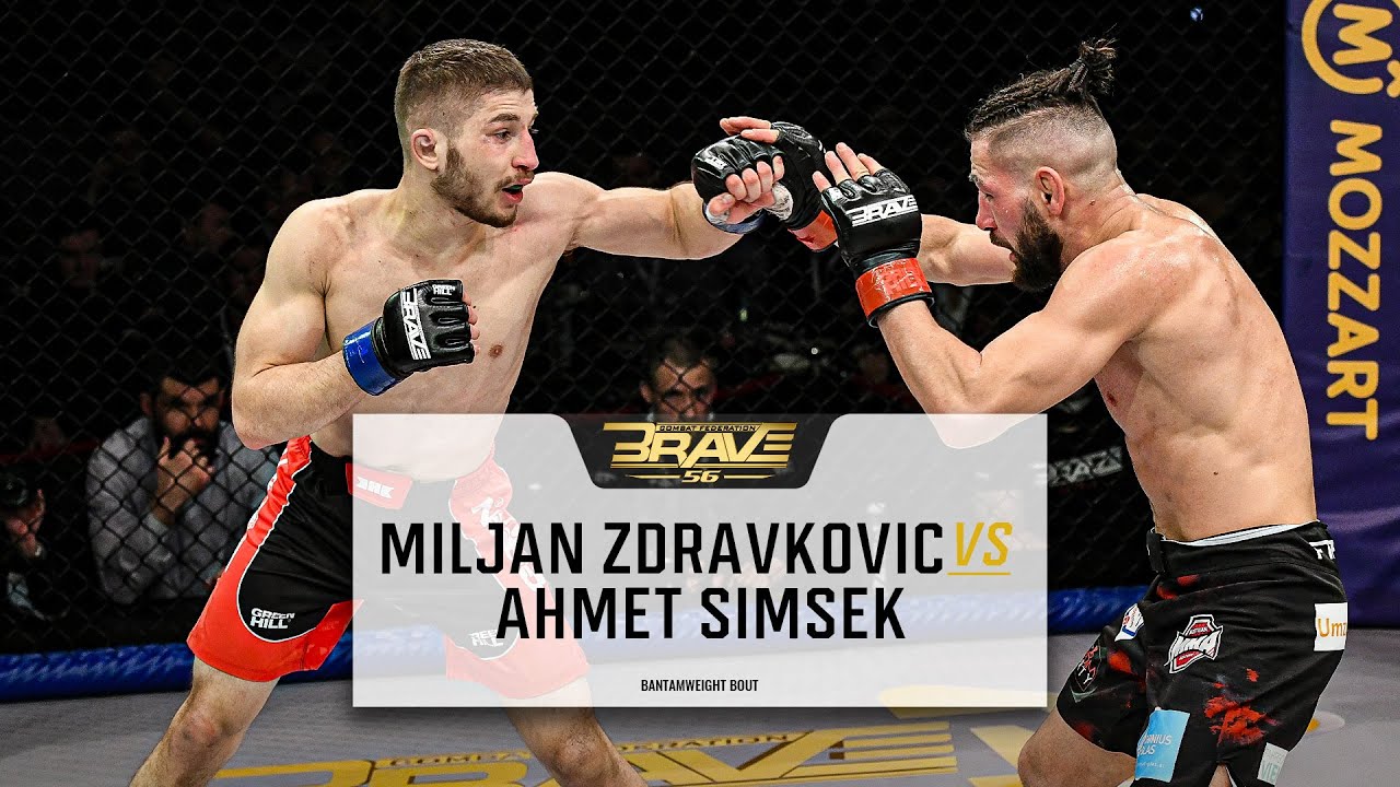 Miljan Zdravkovic vs Ahmet Şimşek | FREE MMA Fight | BRAVE CF 56