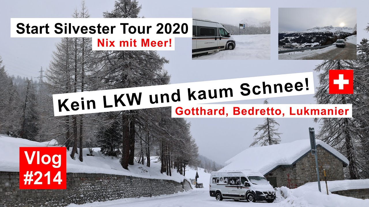 #214 Silvester Tour 2020 Start | Gotthard, Bedretto, Lukmanier | Schneebedeckte Straßen & Kälte