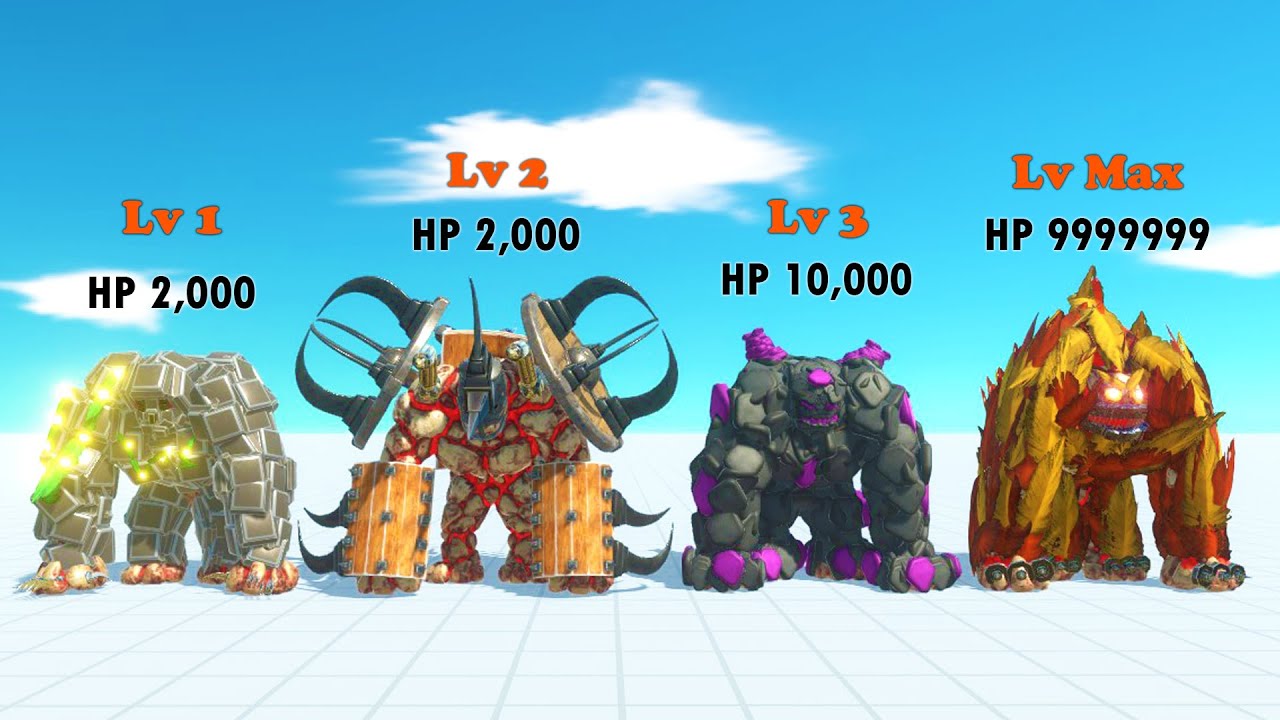 Lava Golem Evolution | Animal Revolt Battle Simulator | ARBS PLAY