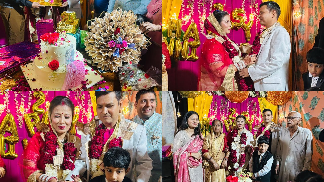 25th anniversary celebration 🎉 😍❤️ aaj puri family ne kiya Khub enjoy ☺️ 