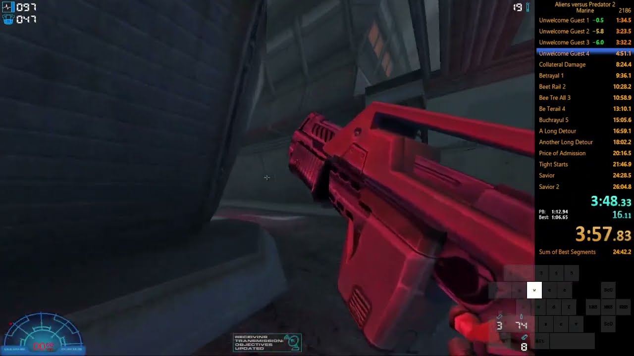 Aliens Vs Predator 2 (2001) Marines Campaign Speedrun WR - (25:37)