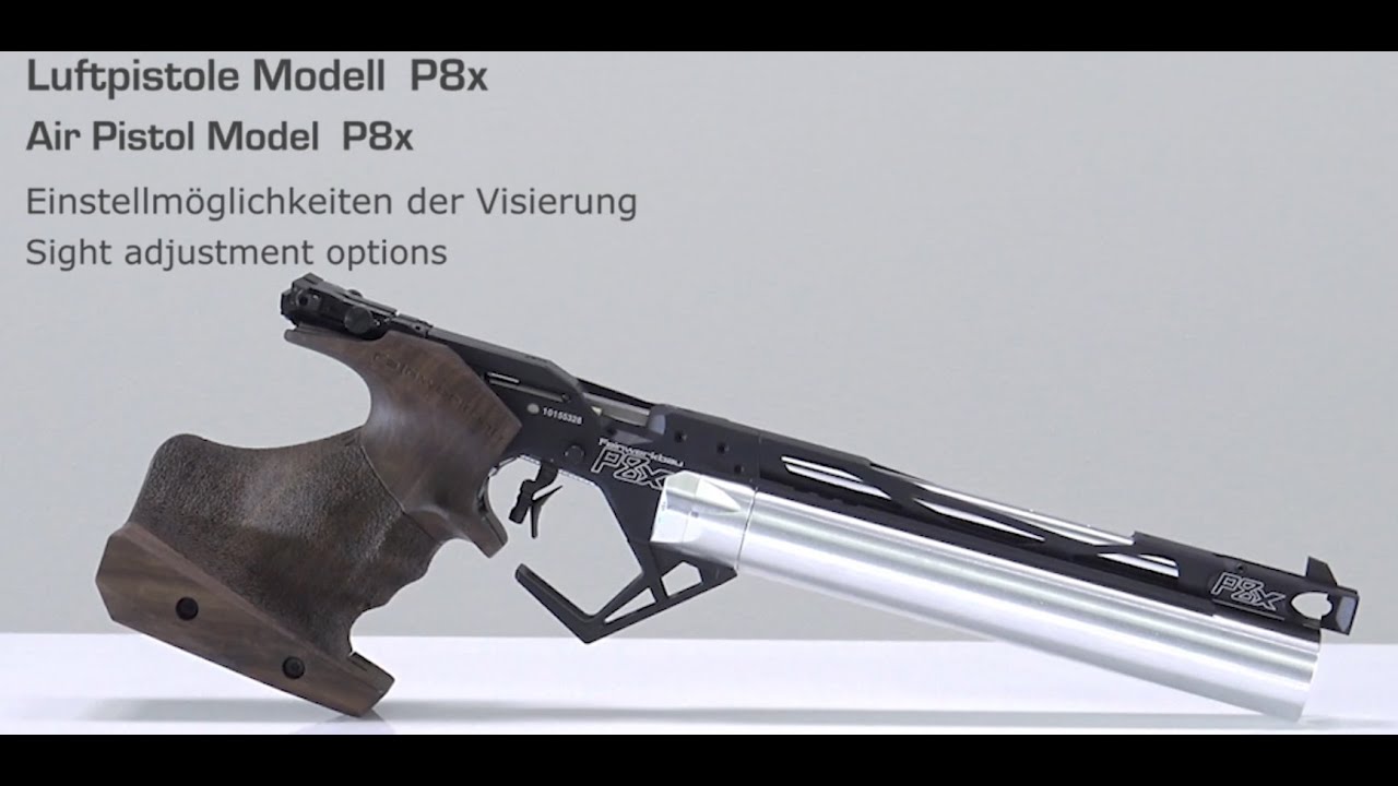 Luftpistole Modell P 8X | Einstellmöglichkeiten der Visierung