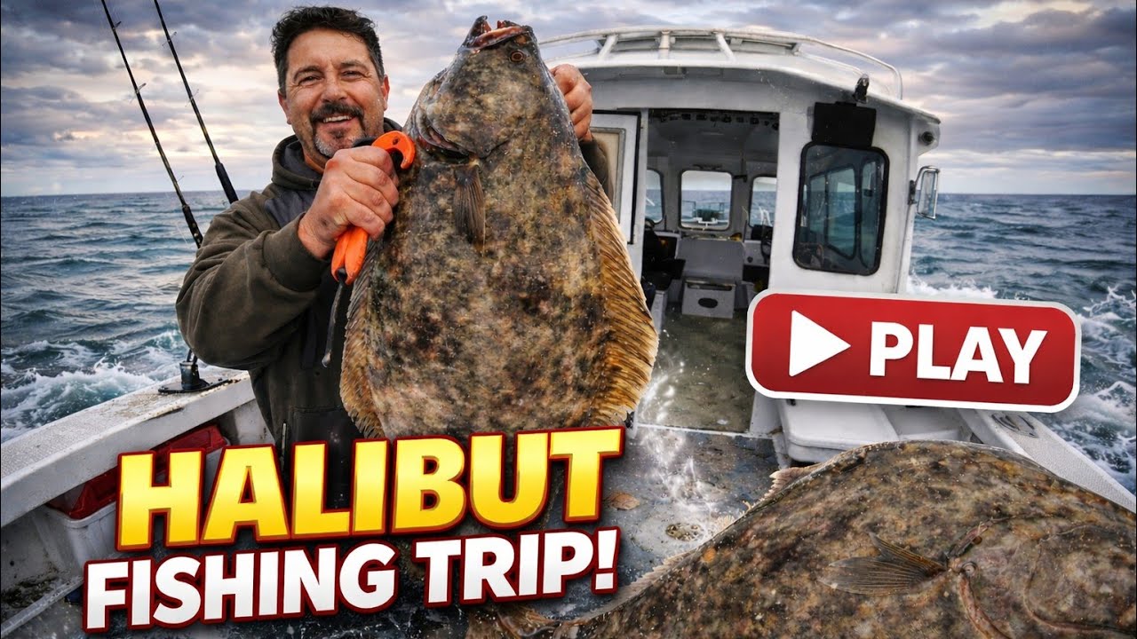 The Halibut Trip he Won’t Forget ! Bucket list fish. #halibut #monsterfish #oregon #deepsea