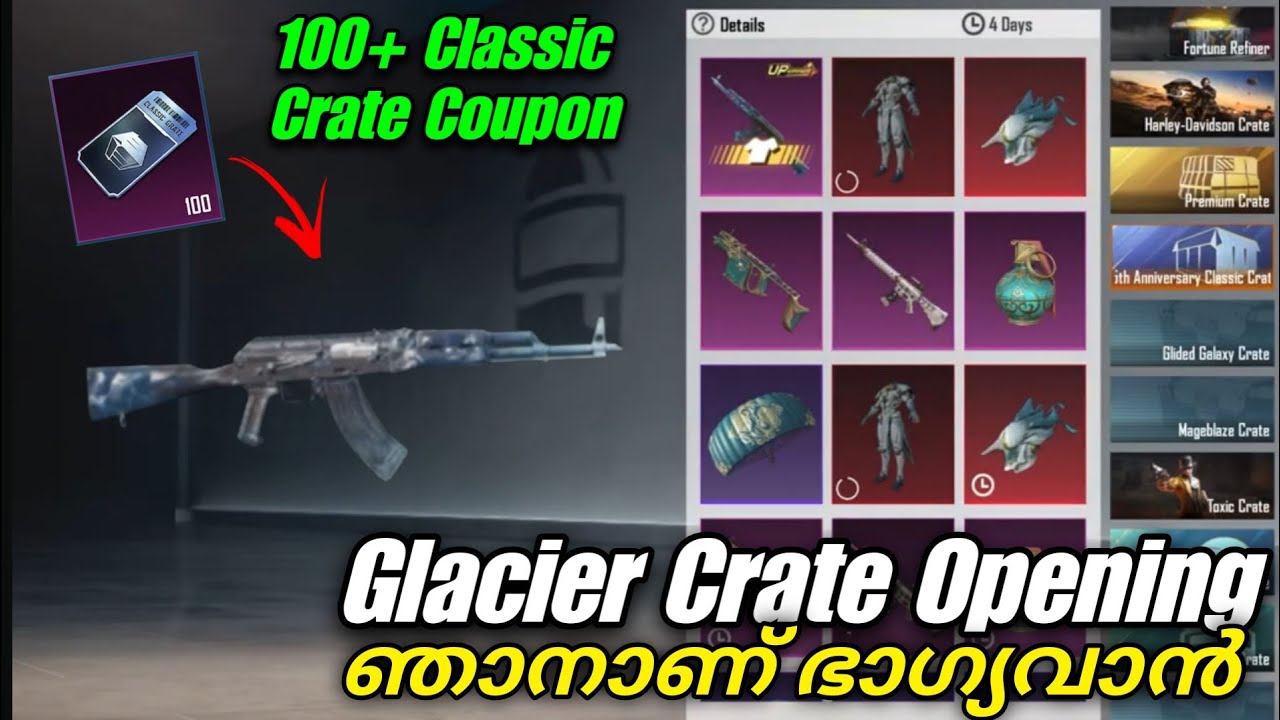 BGMI Glacier Crate Opening (Classic Crate )