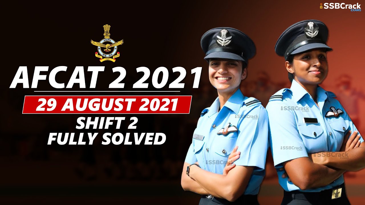 AFCAT 2 2021 Answer Keys 29 August 2021 - Shift 2 [Fully Solved]