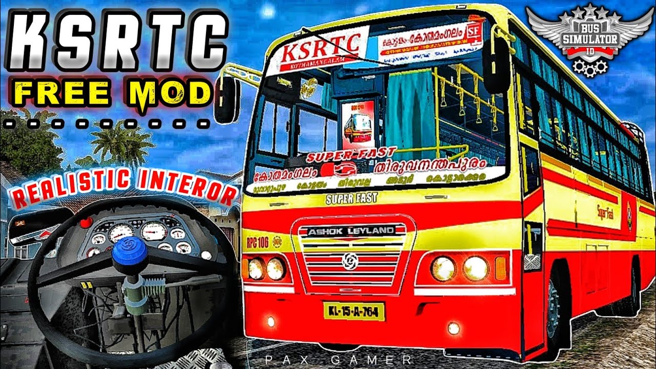 New KSRTC BUS MOD For BUS SIMULATOR INDONESIA || FREE MOD💥 || New Bus Mod For Bussid || #bussidmods