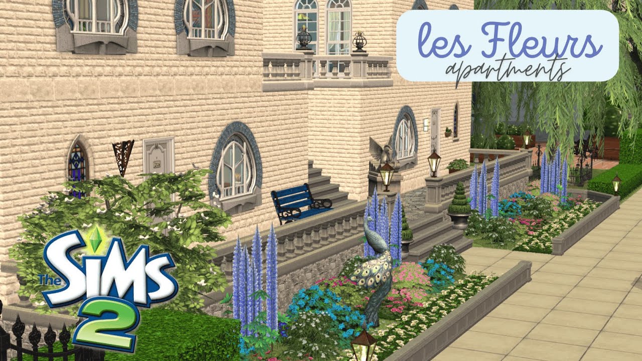 Apartments les Fleurs🪻 Belladonnacove🪻 sims 2 speed build | no cc