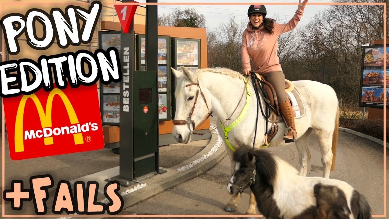 Mit Pferd + Pony zu Mc Donalds! + Fails