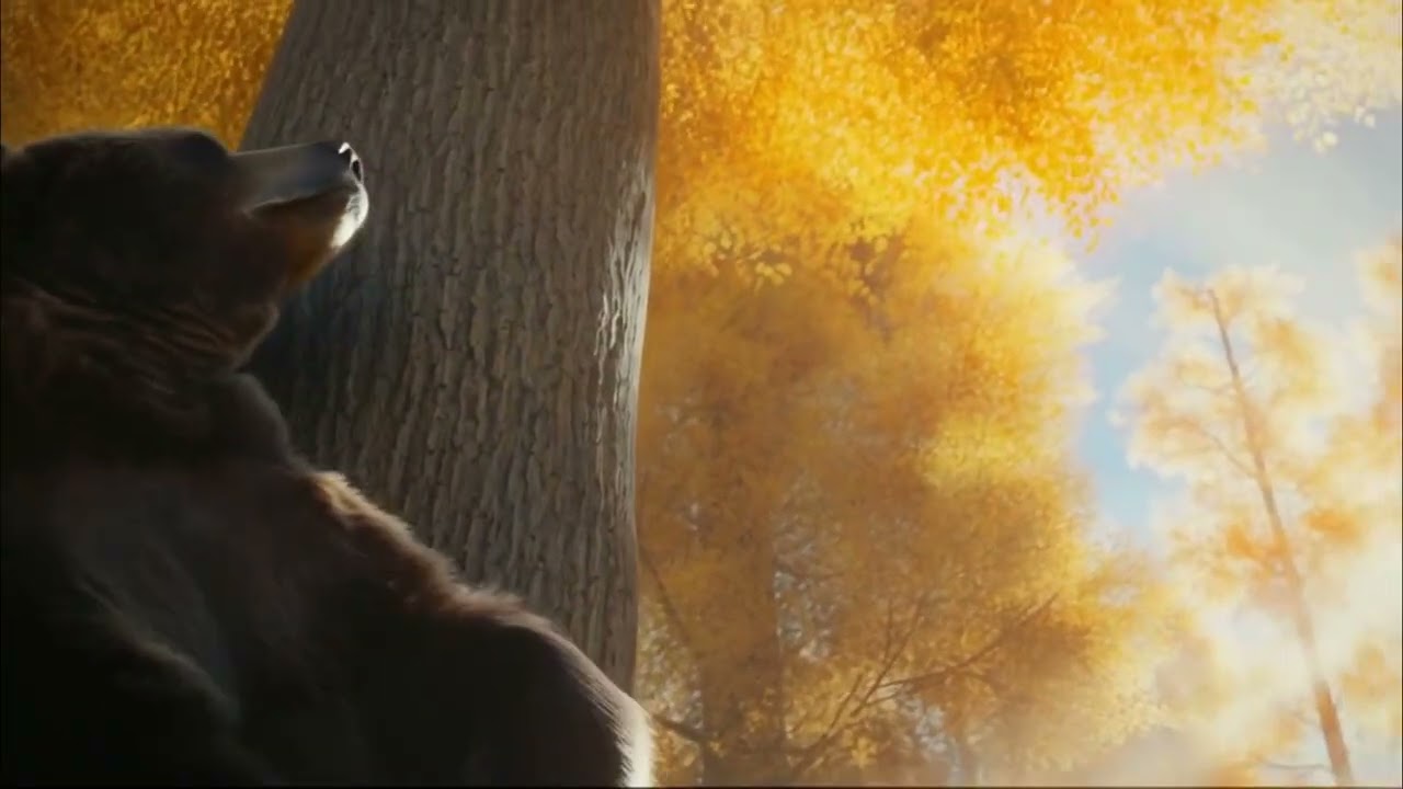 grizzly in the forest #usa #shorts #animation #ai #4k #dronefootage #exploreusa