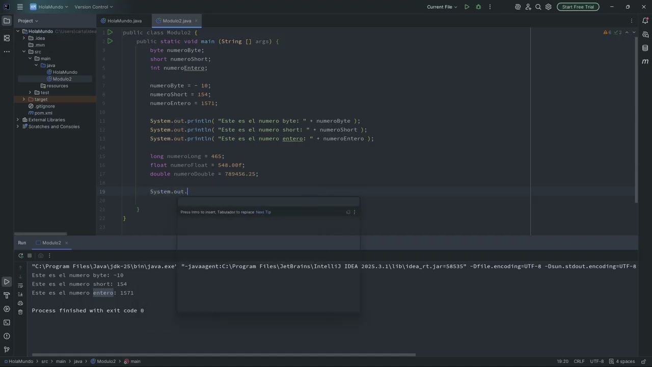 6 Tipos de datos primitivos - Continuación  - Fundamentos JAVA