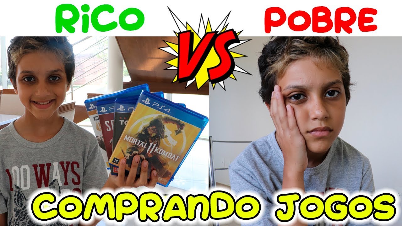 RICO VS POBRE COMPRANDO JOGOS DE VIDEO GAME - Gustavo TV