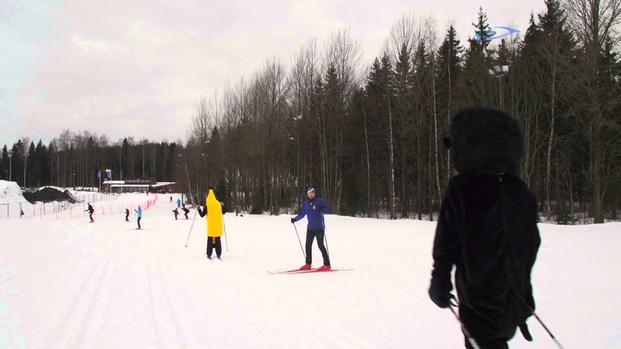 Banaani ja Gorilla ladulla: Lasten hiihtokoulu osa 2