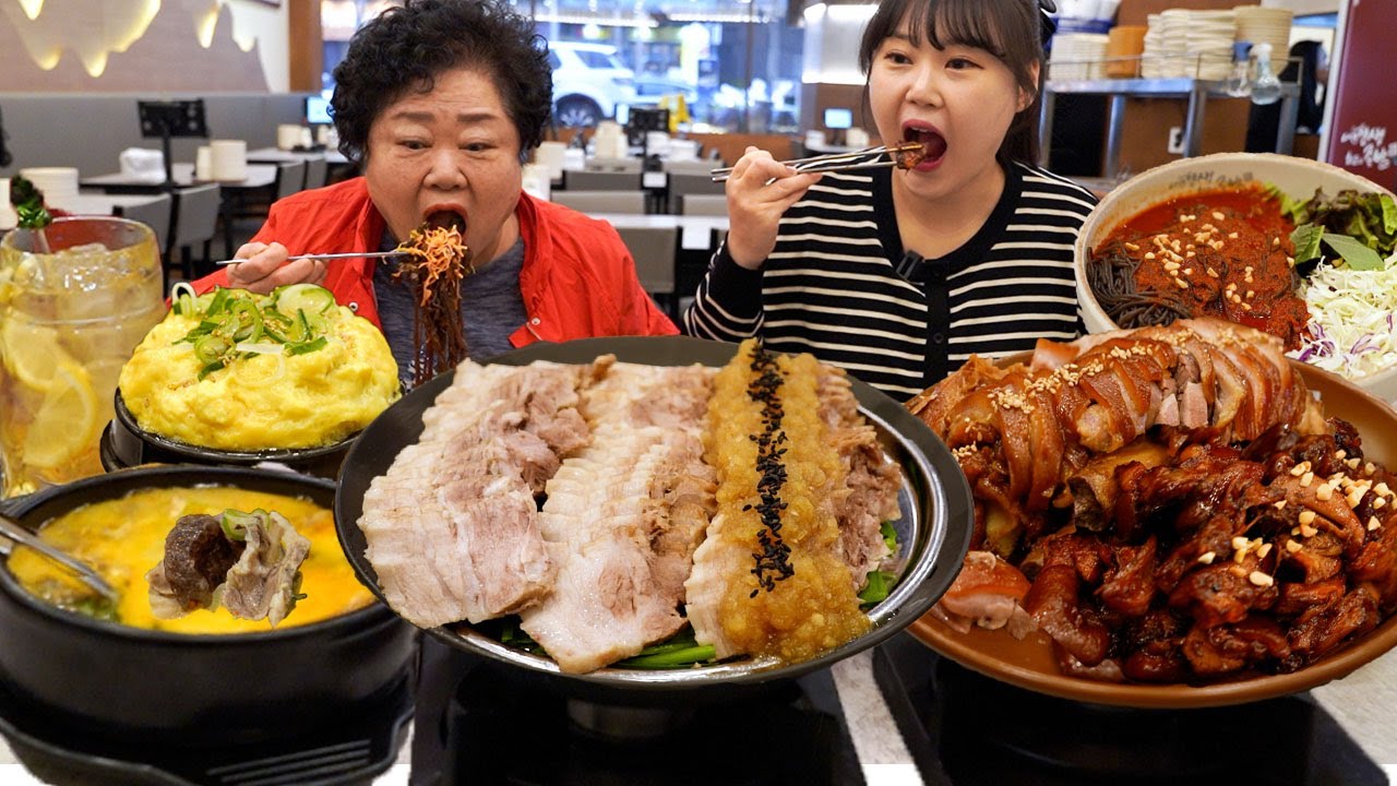 Jokbal, Bossam!🍖 Корейская еда, которую стоит попробовать🥩Mukbang