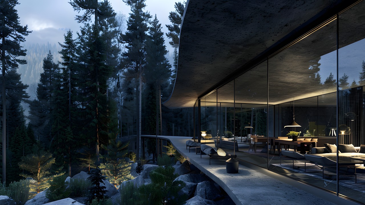 Deep Focus Music • Peaceful Work & Study Ambience in a Luxury Forest Cabin | Calm Productivity