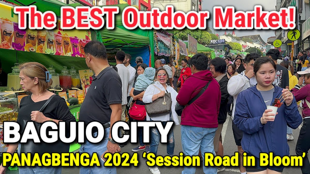 INSANE Street Market in Baguio City | Panagbenga 2024 Session Road in Bloom | Street Food & More!
