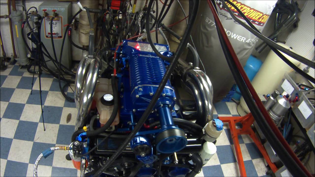 MERC 525 TO 825HP CONVERSION @BOOSTPOWERMARINE ON THE DYNO