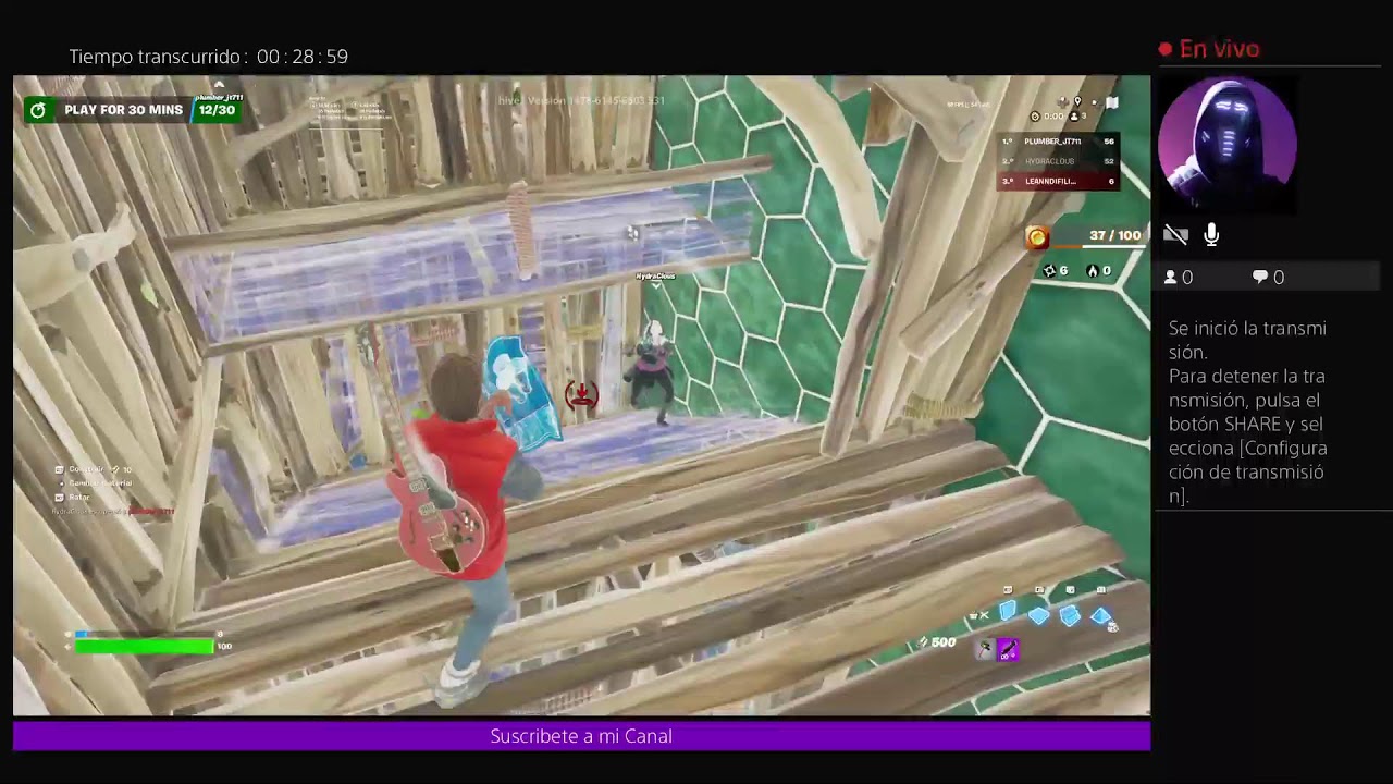 Jugando Fortnite