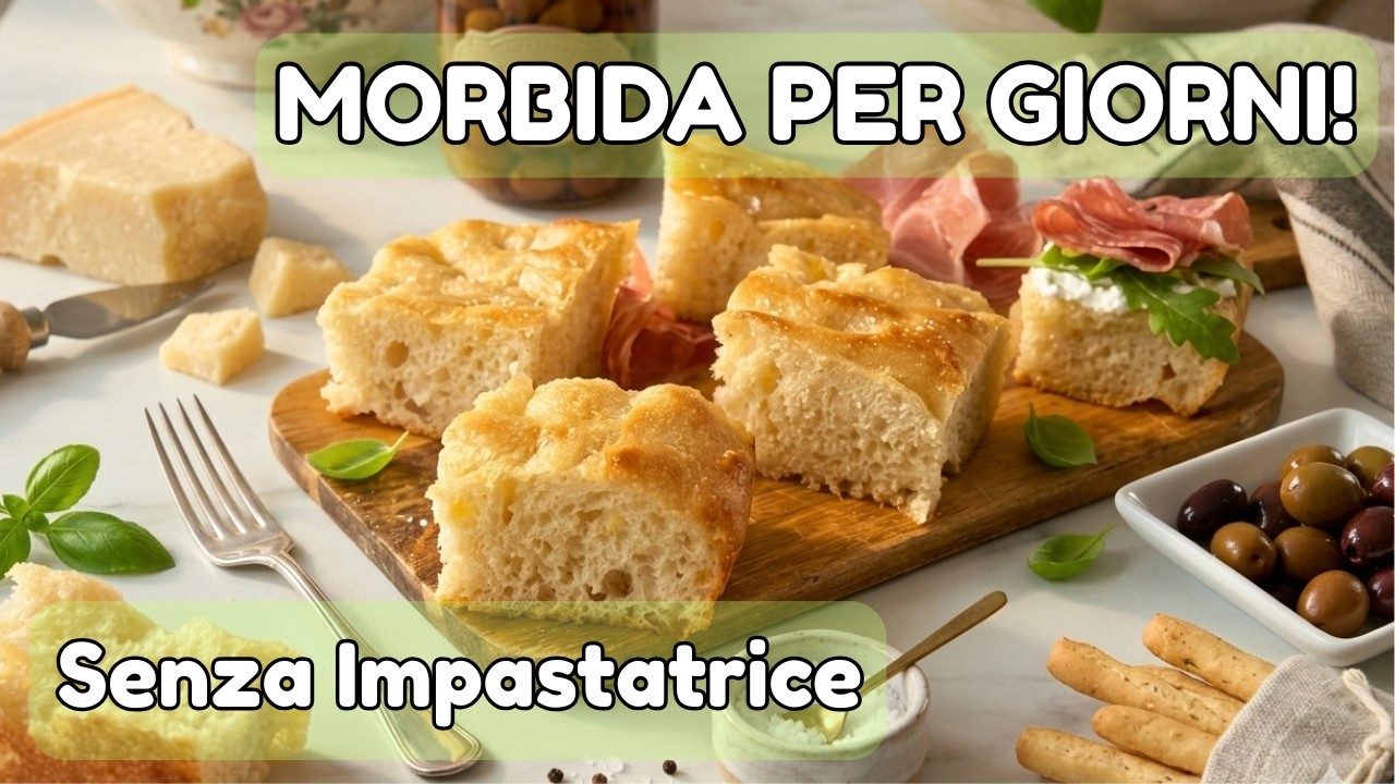 Focaccia alla Patata Alta e Morbida Anche il Giorno Dopo