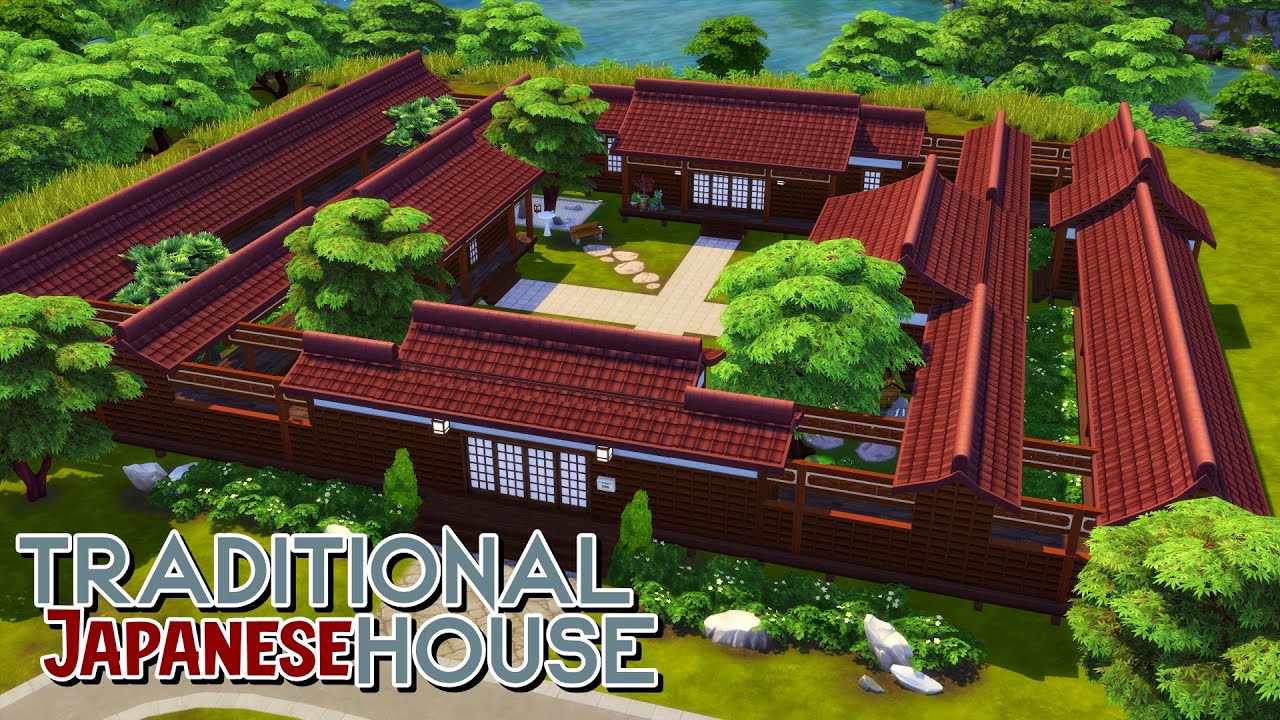 TRADITIONAL JAPANESE HOUSE | The Sims 4: Speed Build + Snowy Escape (NO CC)