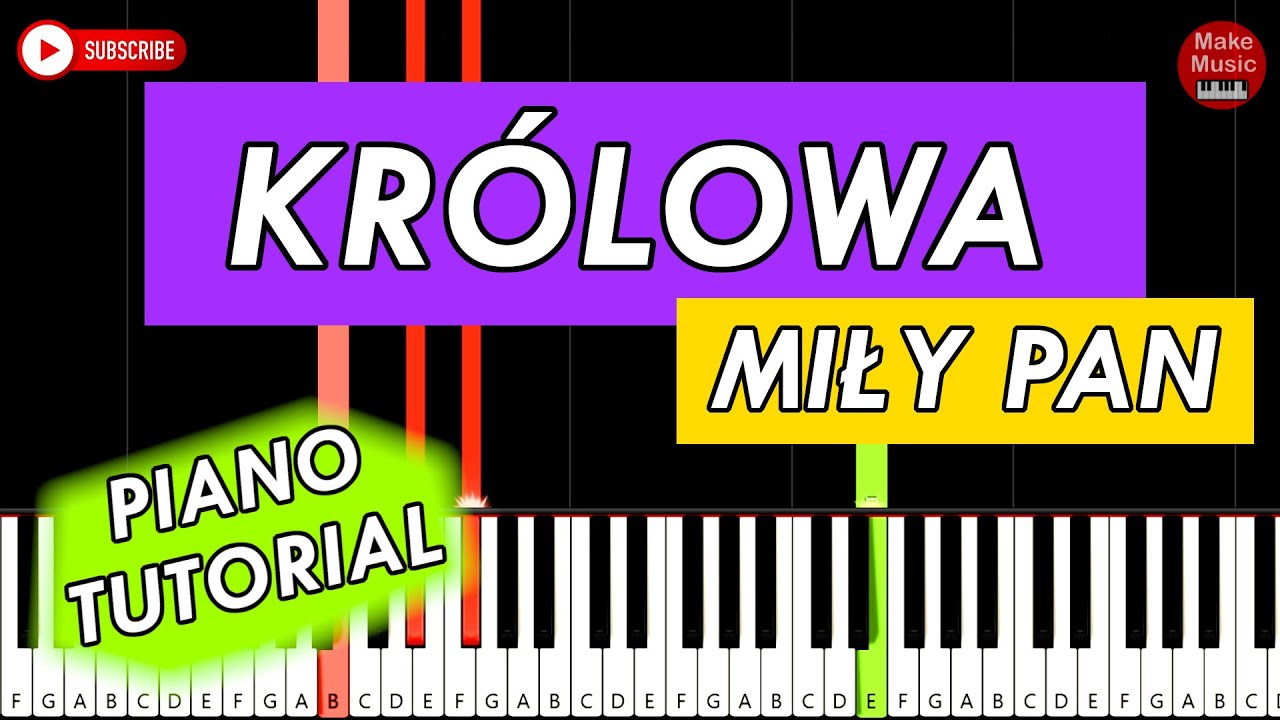 KRÓLOWA (Miły Pan) - Piano Keyboard Tutorial
