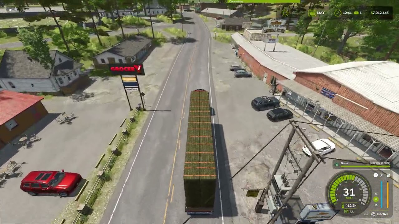 Stevie's Riverbend Springs 4x map the big farm picking up the bales for the new goatbarn