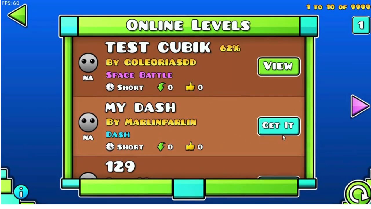 3 Random geometry dash recent tabs levels