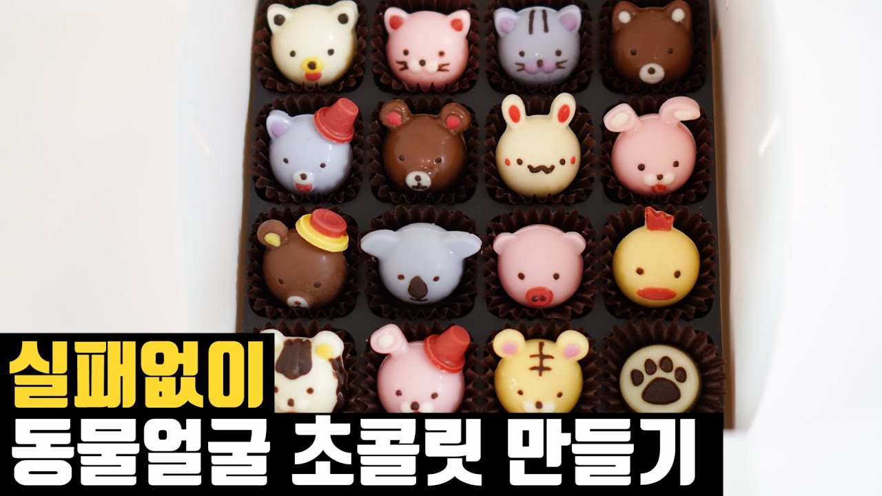 동물얼굴 초콜릿 만들기(만들기 세트) ㅣ making chocolate ㅣ 다이소 초콜릿