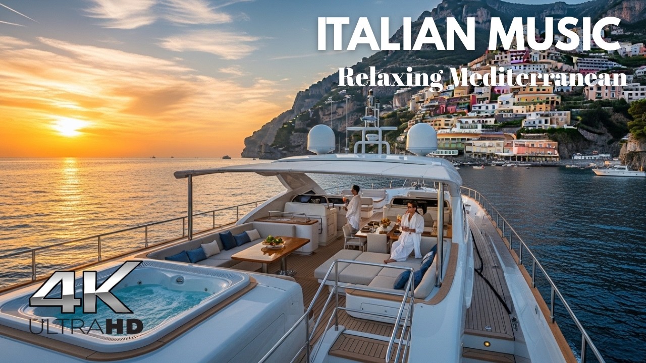 🌊 Italian Coastal Serenity 🇮🇹 Relaxing Amalfi Coast & Lake Como Ambience in 4K🎶 Mediterranean Music🎶