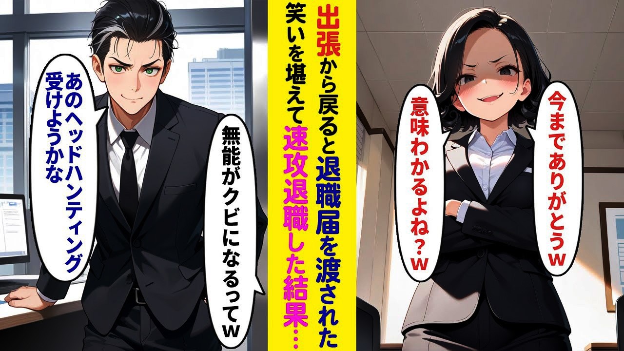 【漫画】地方出張から戻った俺に社長令嬢が退職届を差し出す「あなたは会社に不要よw」→その場で受け入れ、ヘッドハントの誘いに応じた結果…