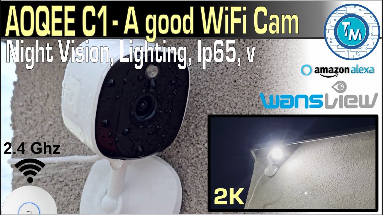 AOQEE C1 — компактная камера с разрешением 2K и Wi-Fi для использования в помещении и на улице, с...