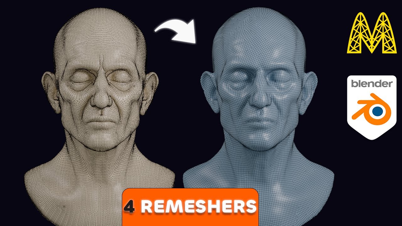 FOUR Pro Remeshing Tools in ONE Blender Addon | Mutamesh | Retopology