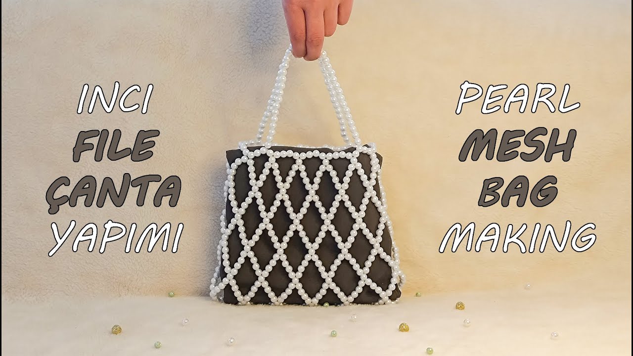 Изготовление сетчатой сумки #ручнаяработа #сумка #влог #бусины #сетка #жемчуг #деньги #каксделать