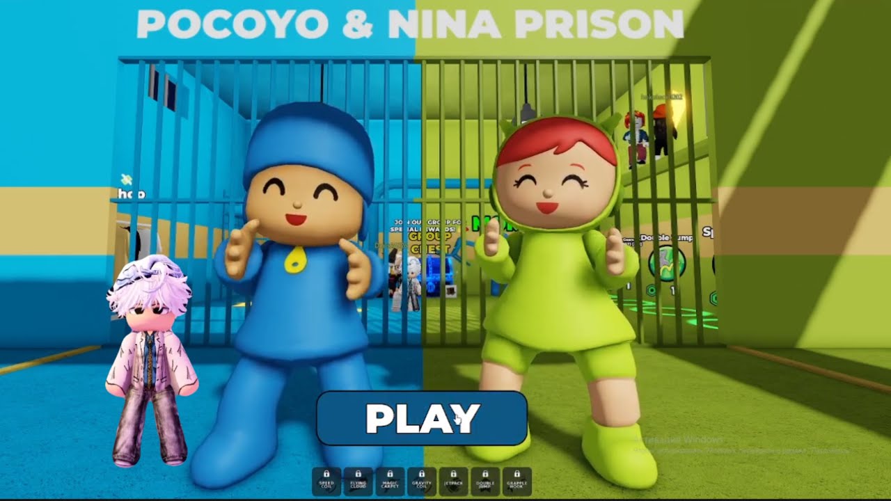 POCOYO & NINA PRISON ESCAPE! 🚓🔓 Obby | Roblox Gameplay