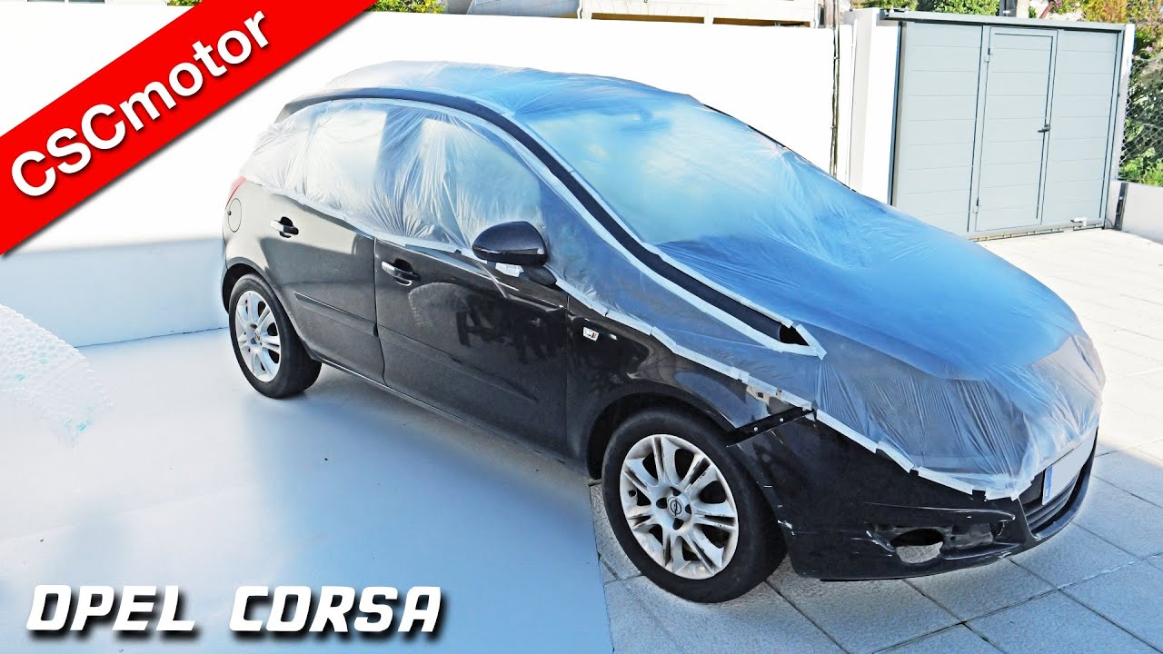 Cambio el portón y repinto los pilares del Opel Corsa