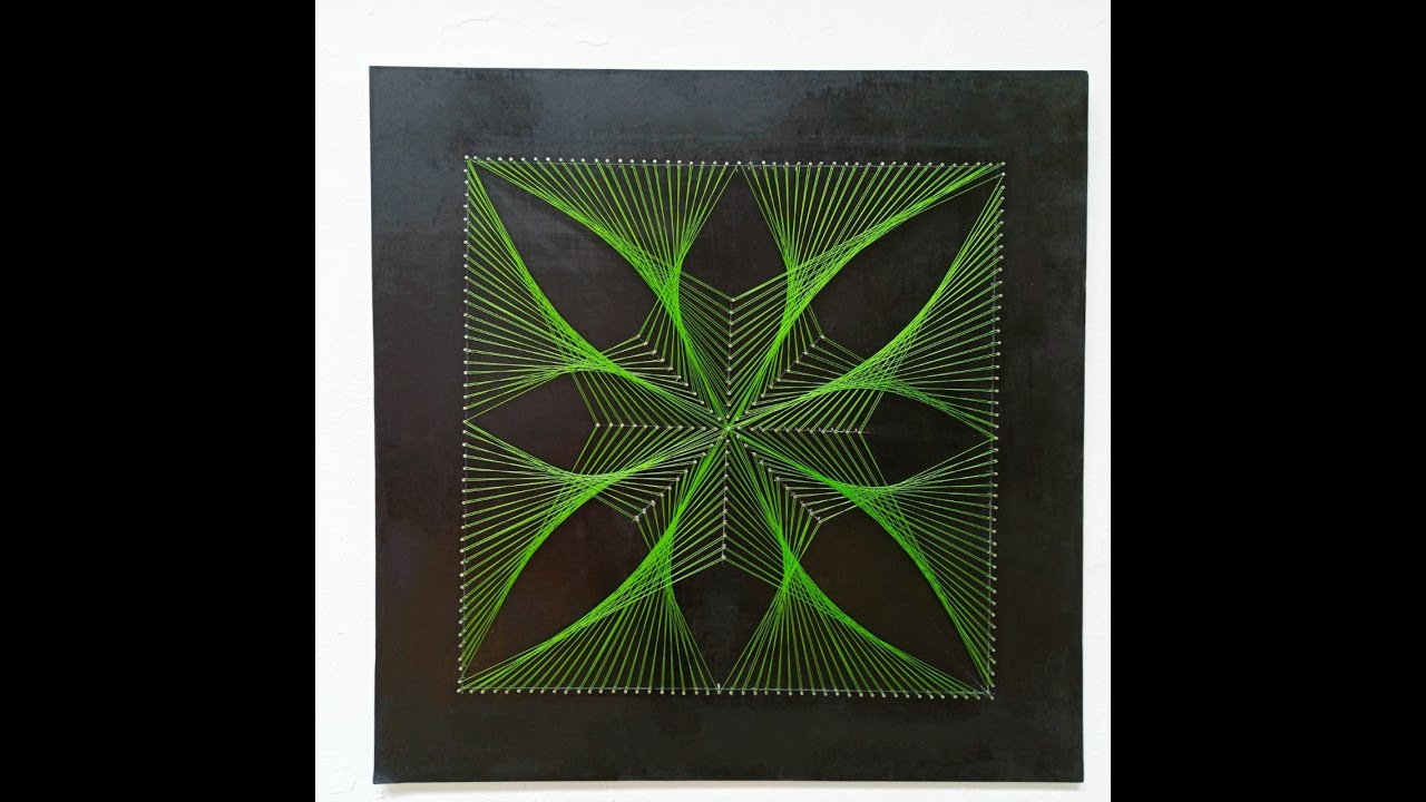 STRING ART FLOR / CLAVOS E HILOS - PASO A PASO