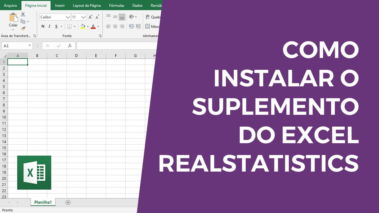 Instalação do RealStatistics - Suplemento do Excel