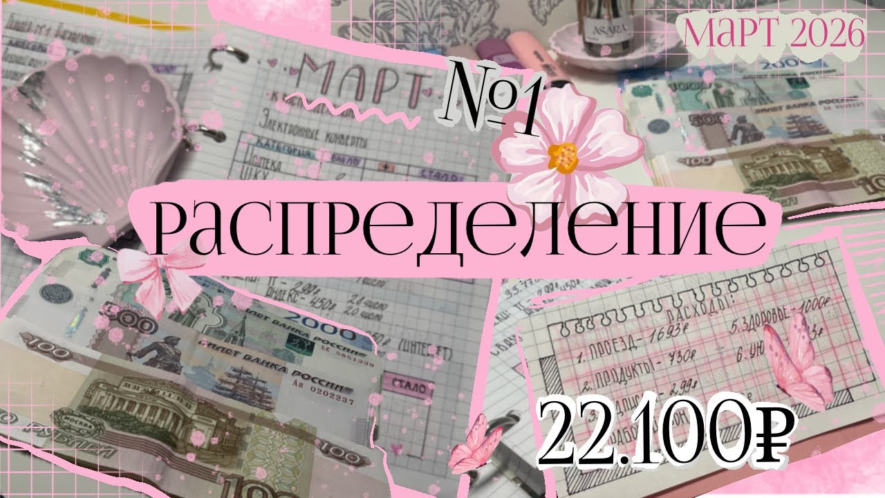Первое распределение марта (№1) 22.100₽. Долга больше нет? 