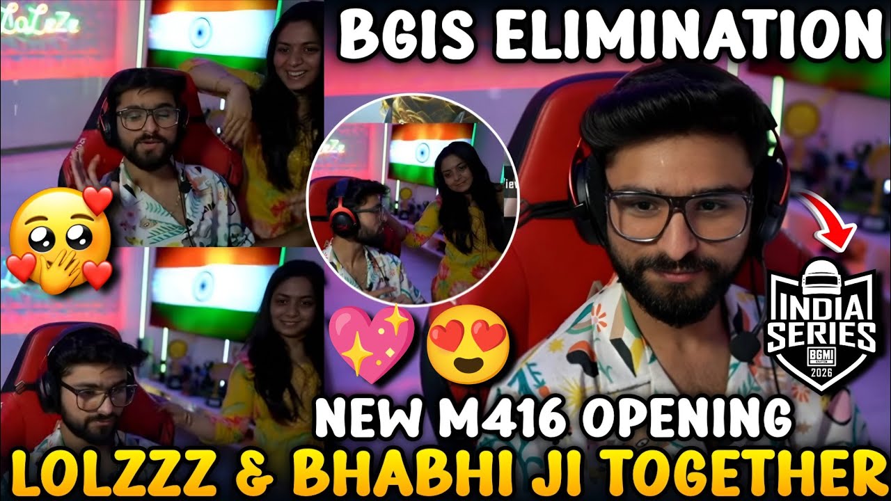 LOLZZZ AND BHABHI JI TOGETHER 💖 OPENING NEW M416 CRATE 😂 LOLZZZ REACT ON BGIS ELIMINATION 🥹 | GODL 