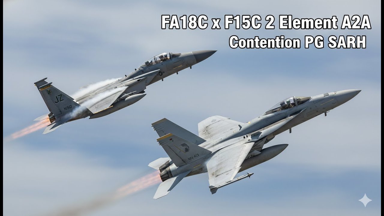 FA18C x F15C 2Element A2A(Feat.Kdub) I SPS Contention PG SARH I DCS