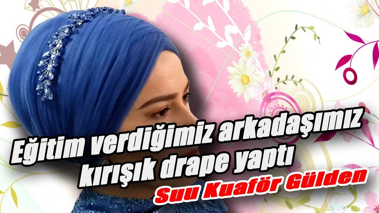 EĞİTİMDEN ÇOK ŞIK DRAPELİ TÜRBAN BAĞLAMA