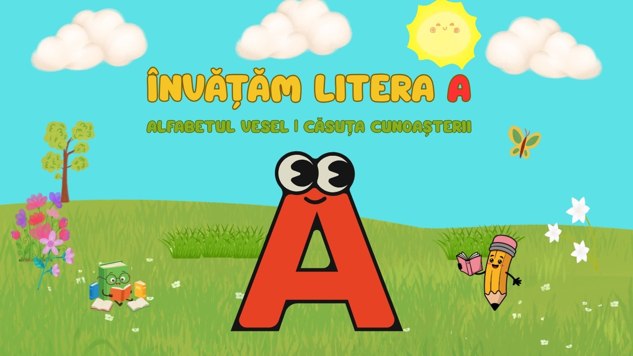 Învățăm litera A 🅰️ | Alfabetul vesel pentru copii – Căsuța Cunoașterii