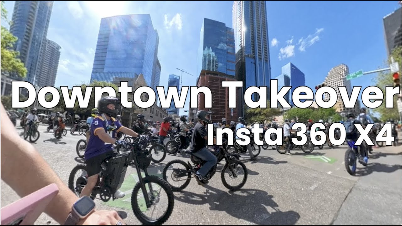 E-Bike views of Downtown Austin to Capitol with Insta360 X4
