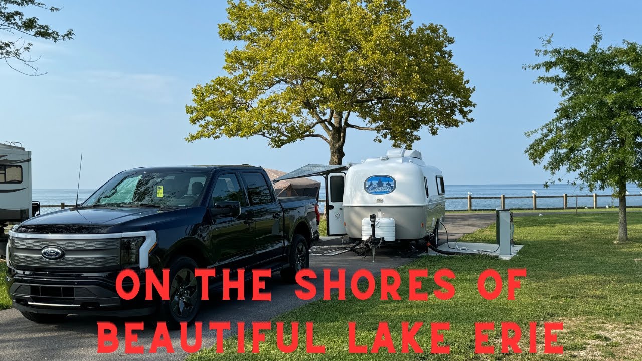 F-150 Lightning strikes Geneva (Ohio) State Park with our Casita Independence Deluxe