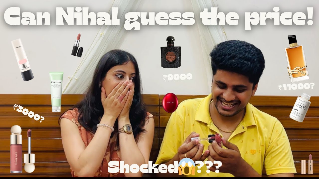 Can @NihalUK01  Guess the Price of My Makeup?! 💄😂 | Funny Challenge Video
